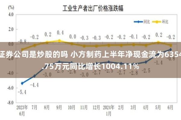 证券公司是炒股的吗 小方制药上半年净现金流为6354.75万元同比增长1004.11%