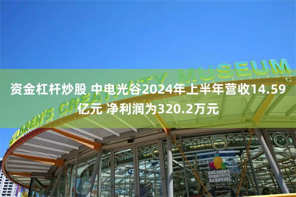 资金杠杆炒股 中电光谷2024年上半年营收14.59亿元 净利润为320.2万元