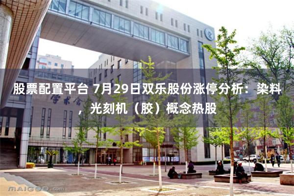 股票配置平台 7月29日双乐股份涨停分析：染料，光刻机（胶）概念热股